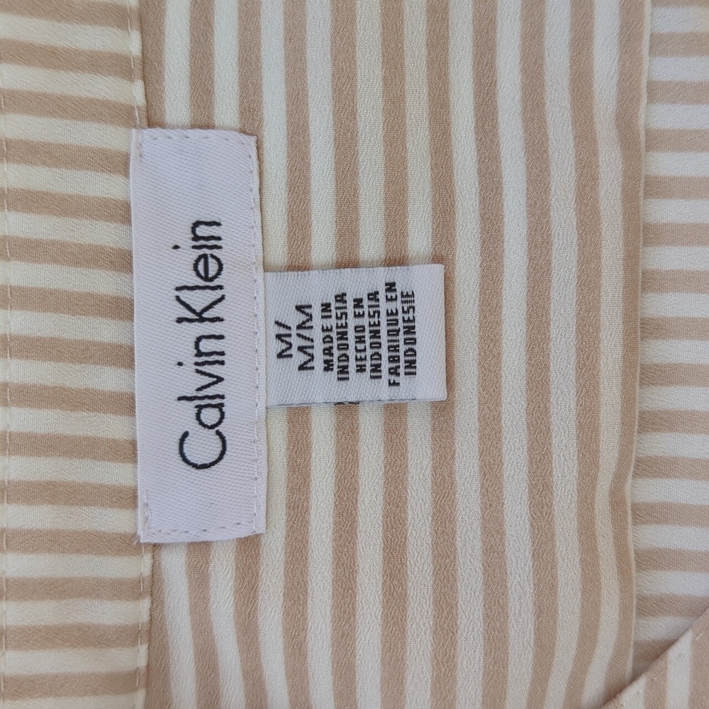 Calvin Klein Striped Button Tab Button Up Semi-Sh… - image 2